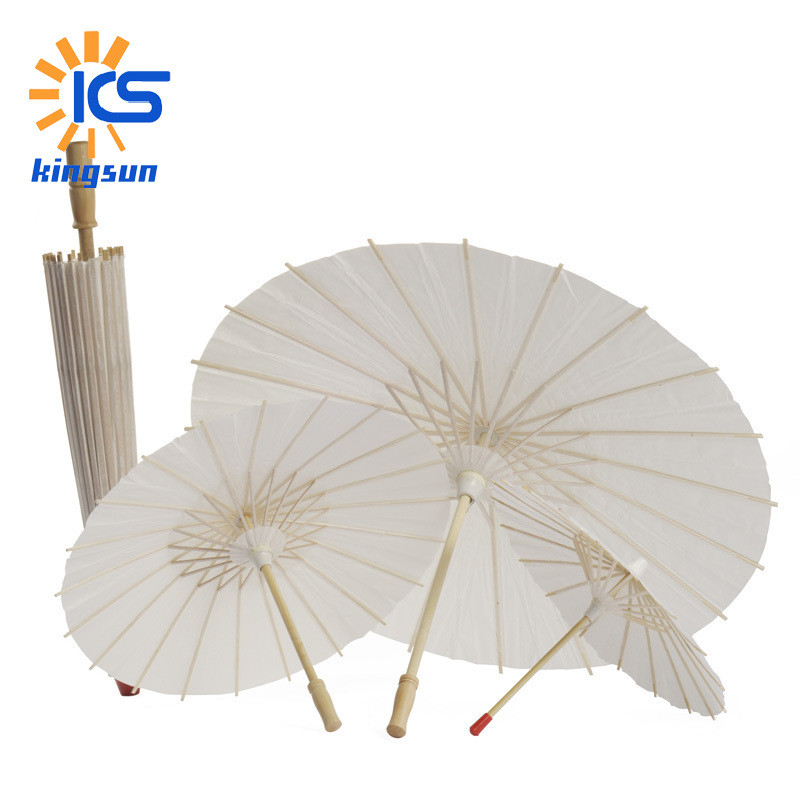 Guarda-chuva de papel de óleo branco feito à mã