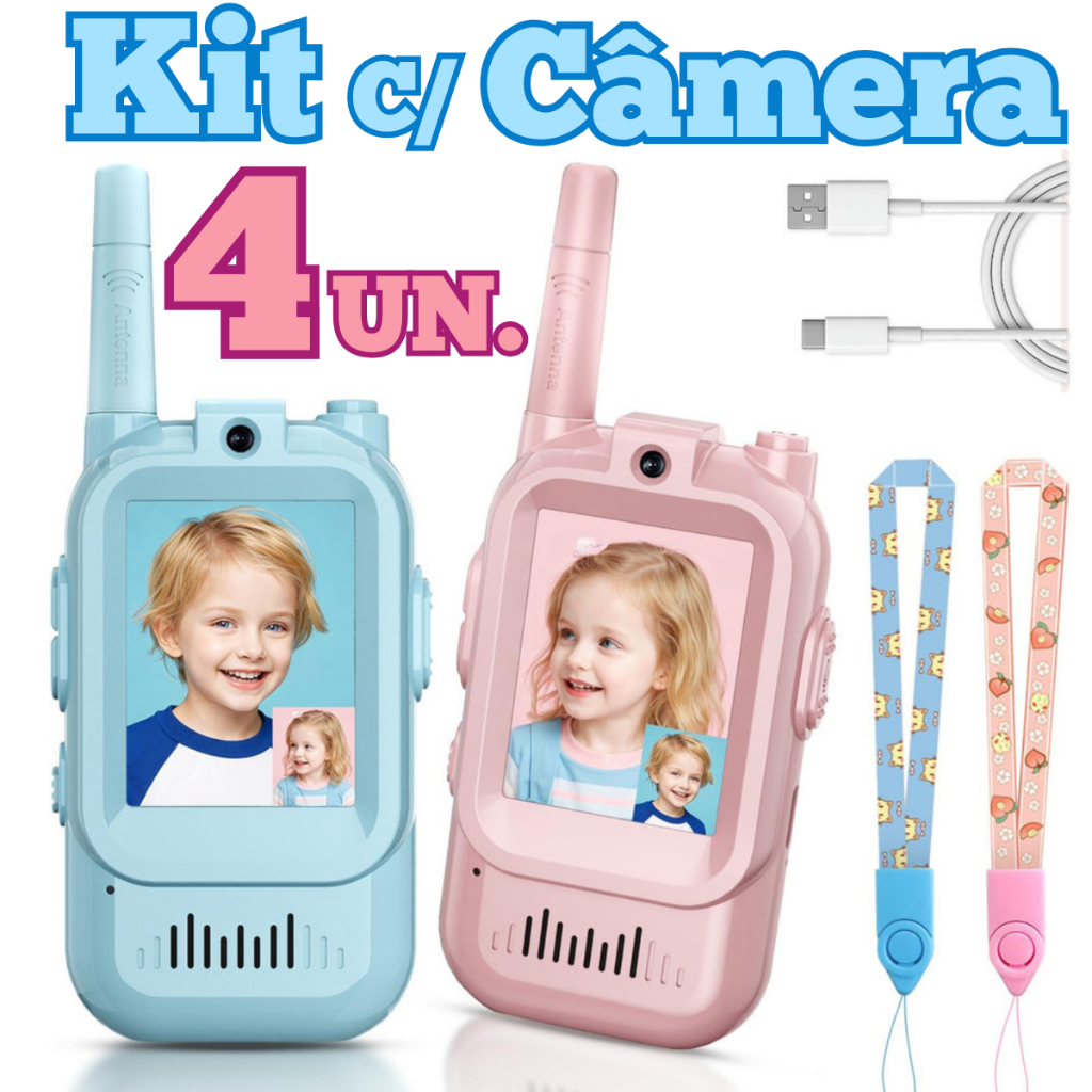 Walkie-Talkie Infantil com Vídeo Radio de Comunic