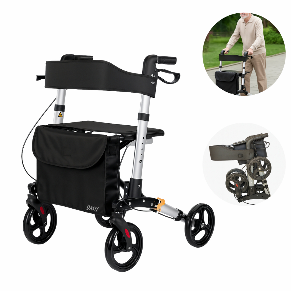 Andador Alumínio Adulto Com Assento E Encosto 4 R