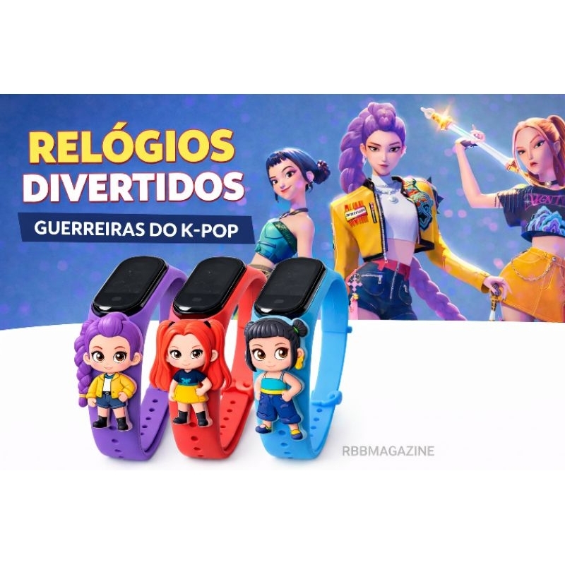 Relógio Infantil Guerreiras do K-Pop Hunters Digi