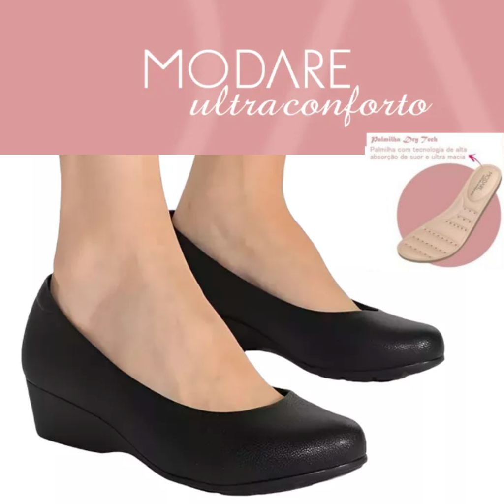 Sapato Feminino Modare Anabela UltraConforto Macio
