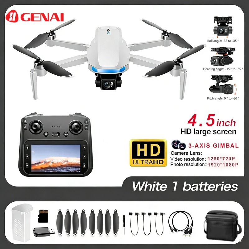 Gimbal de 3 eixos Drone GPS S-X1 Dobrável com Câ