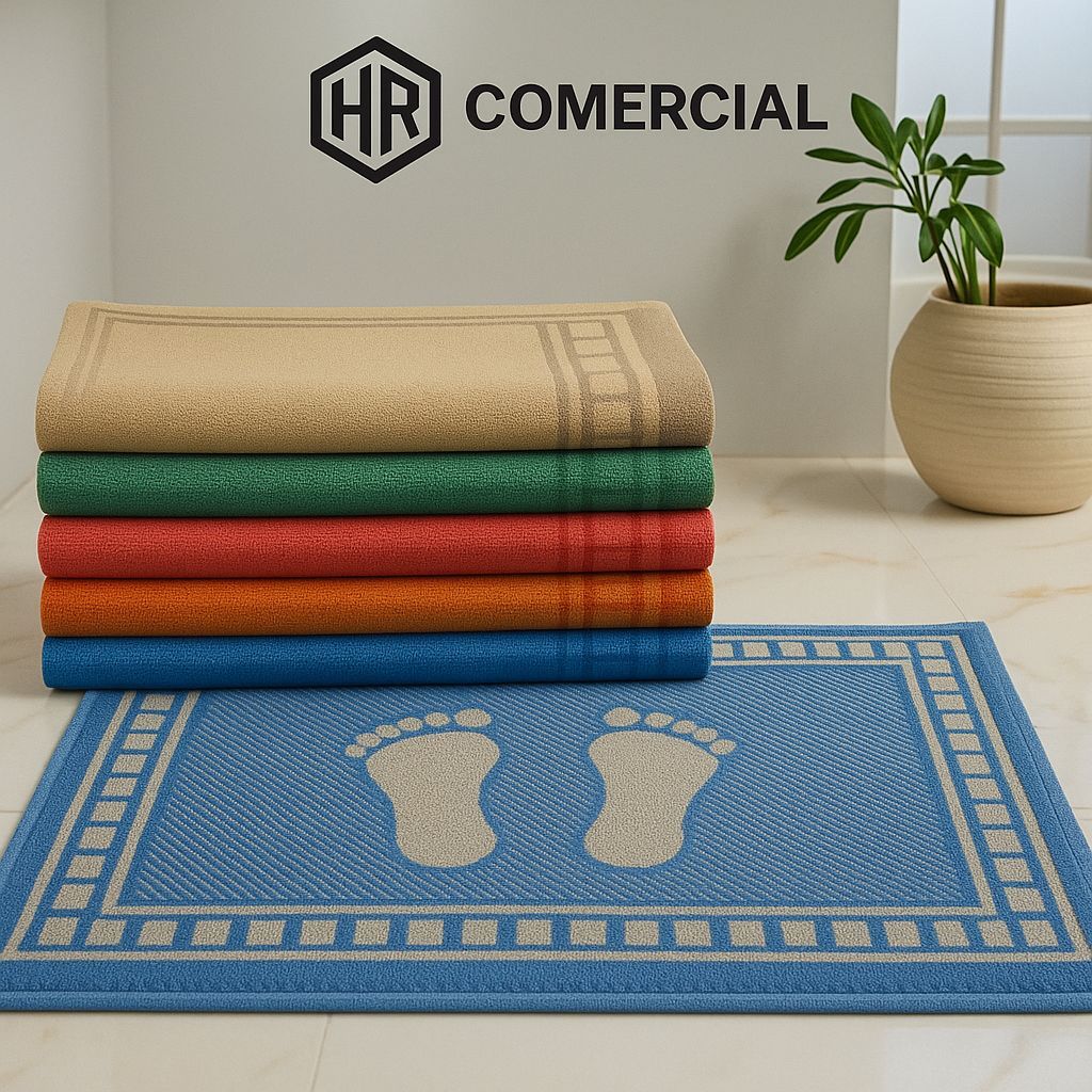 Kit 5 Pano De Piso Para Banheiro 70x45cm Alta Abso