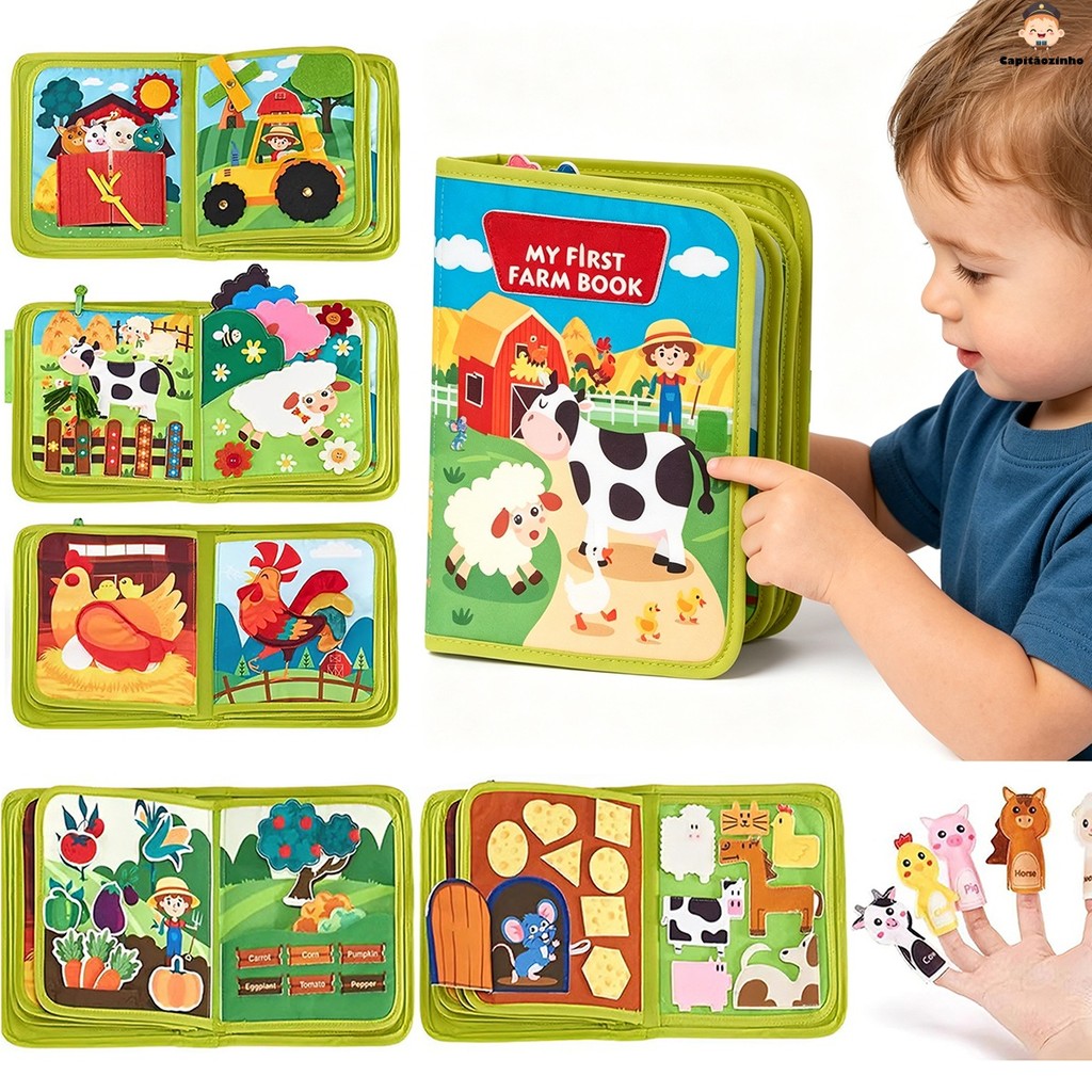 Montessori livros silenciosos para crianças, Soft