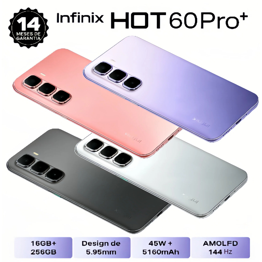 Infinix Hot 60 Pro+ Al Phone mais fino do mundo 5,