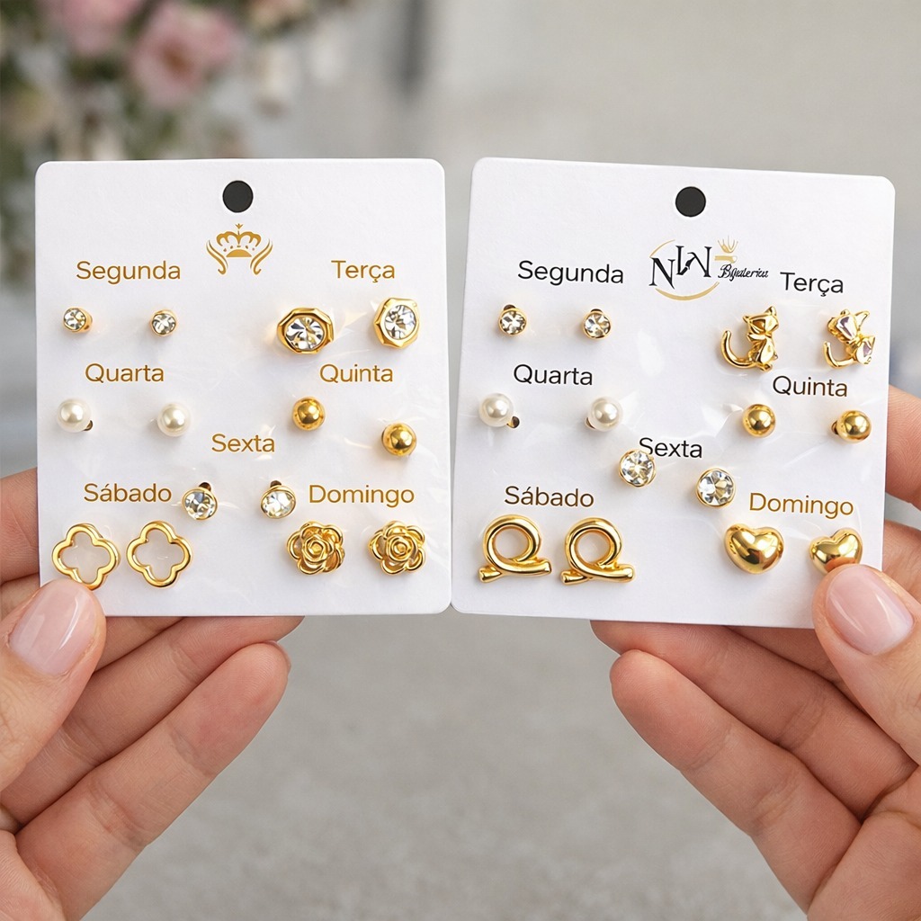 Conjunto 7 Brinquinhos Feminino Sortido Cartela Do