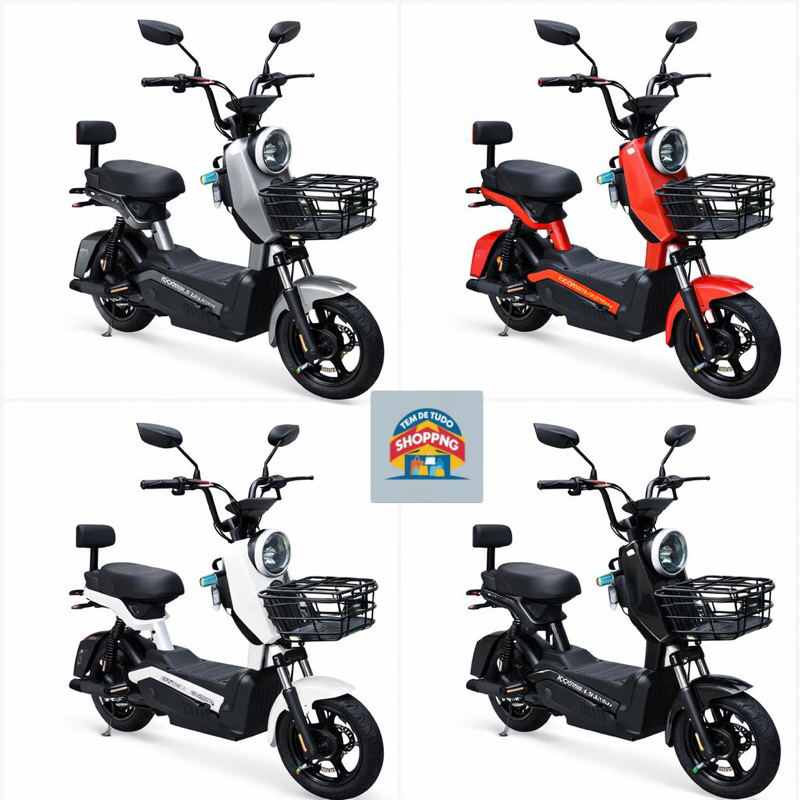 Moto eletrica Foston X13 Max Preta Branca Vermelha