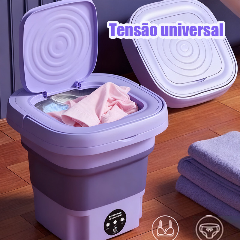 Mini Máquina de Lavar Dobrável 11L  Portátil e 
