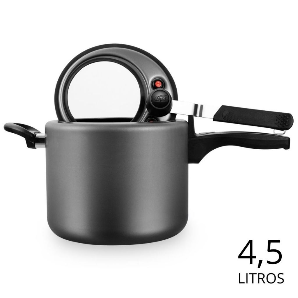 Panela de Pressão 4,5L Antiaderente Com Visor Sup