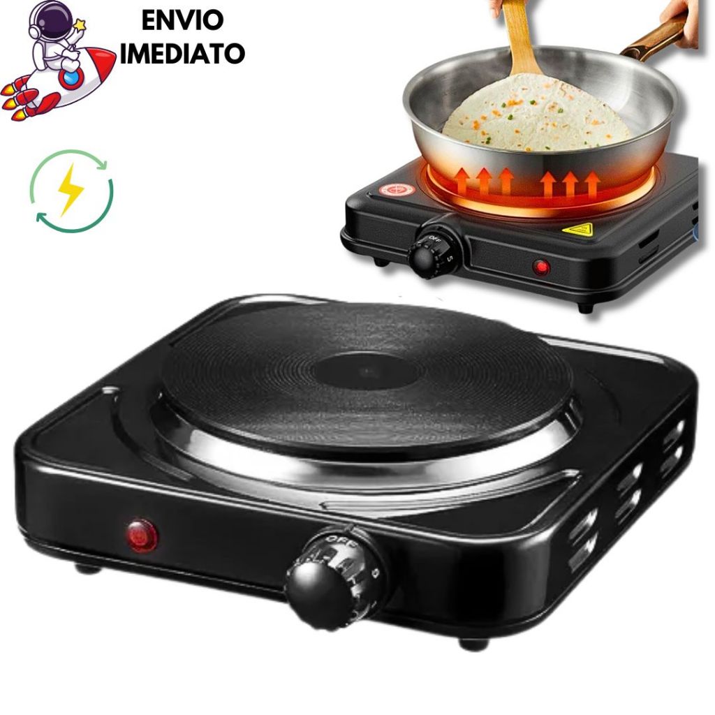 Fogão Cooktop Fogareiro Elétrico Portátil 1 Boc