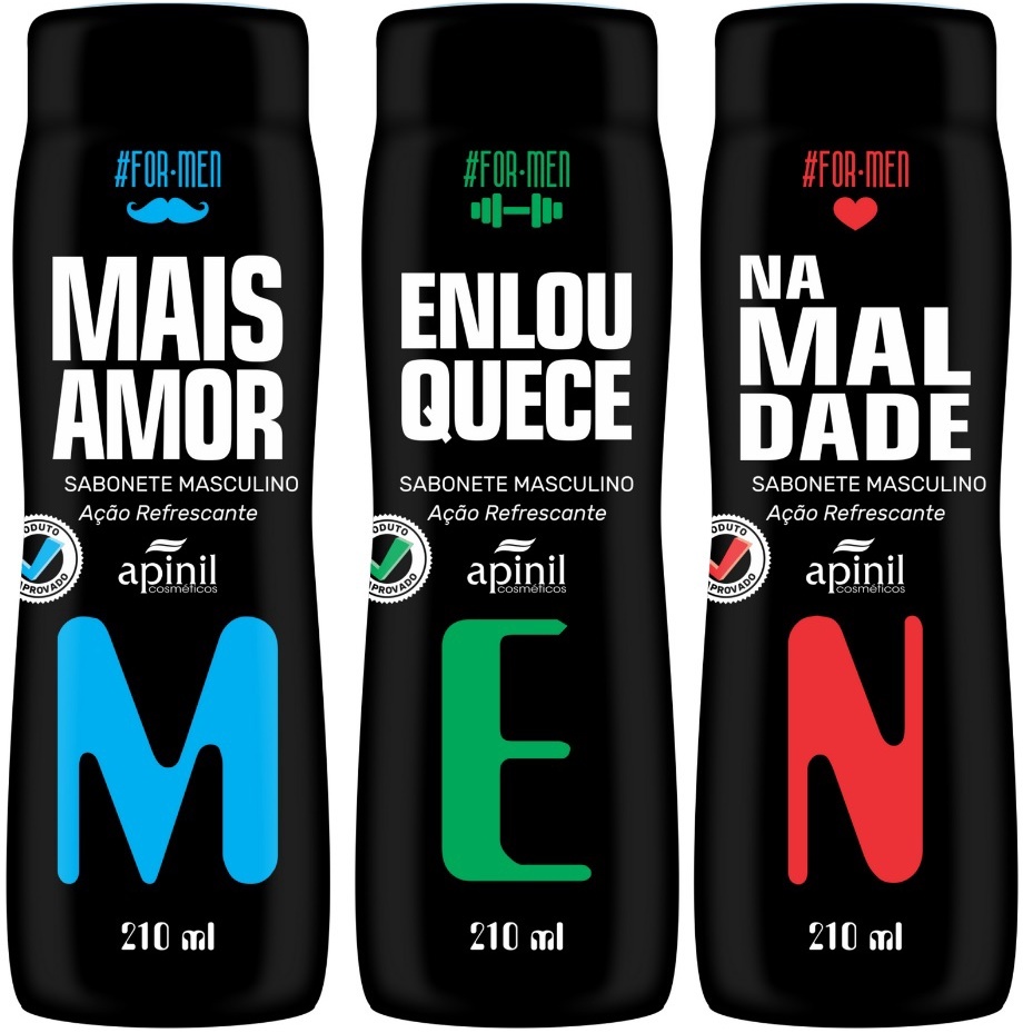 Kit com 3 Sabonetes Intimo Masculino Afrodisíaco 