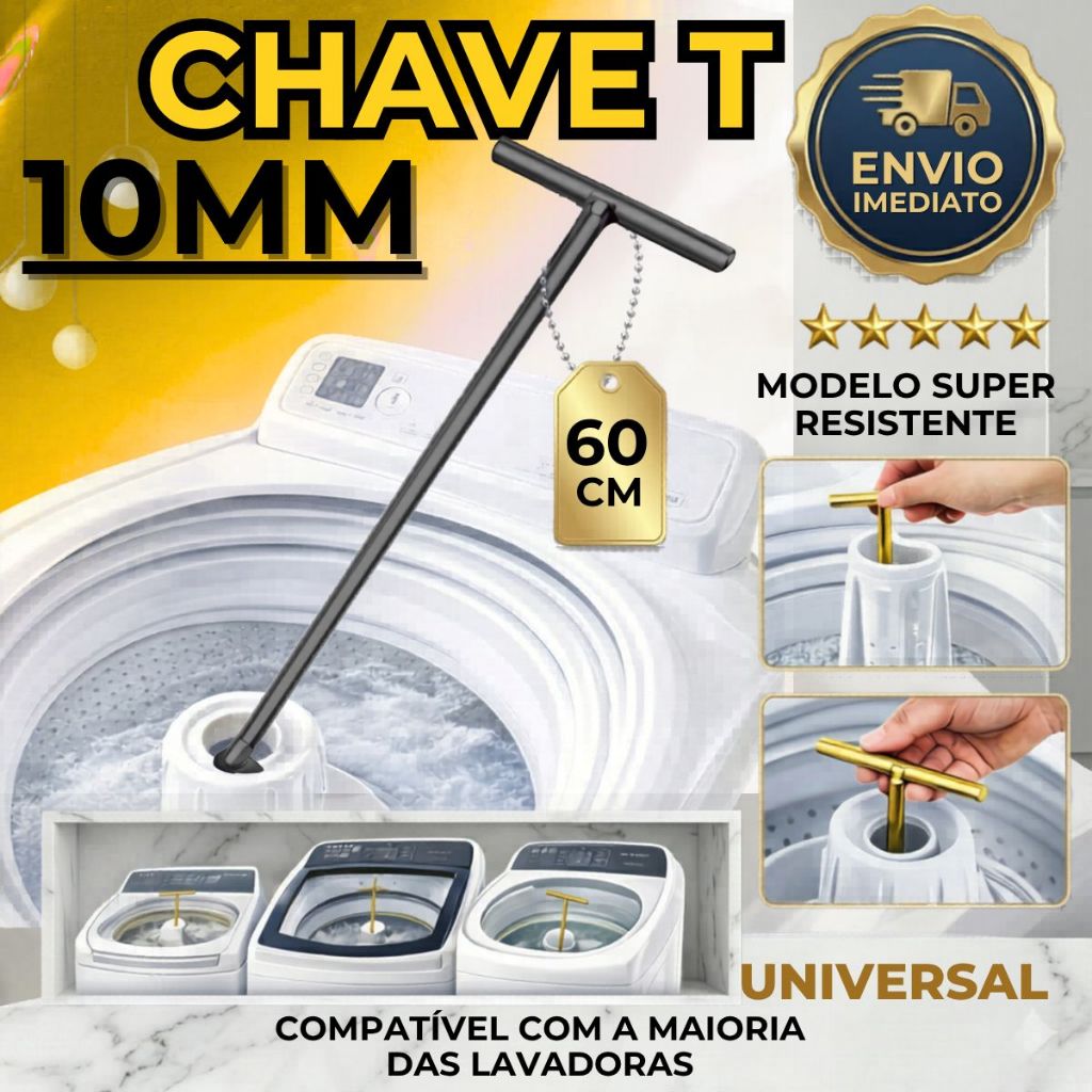 Chave T 10mm Longa 60cm Profissional Para Sacar Ag
