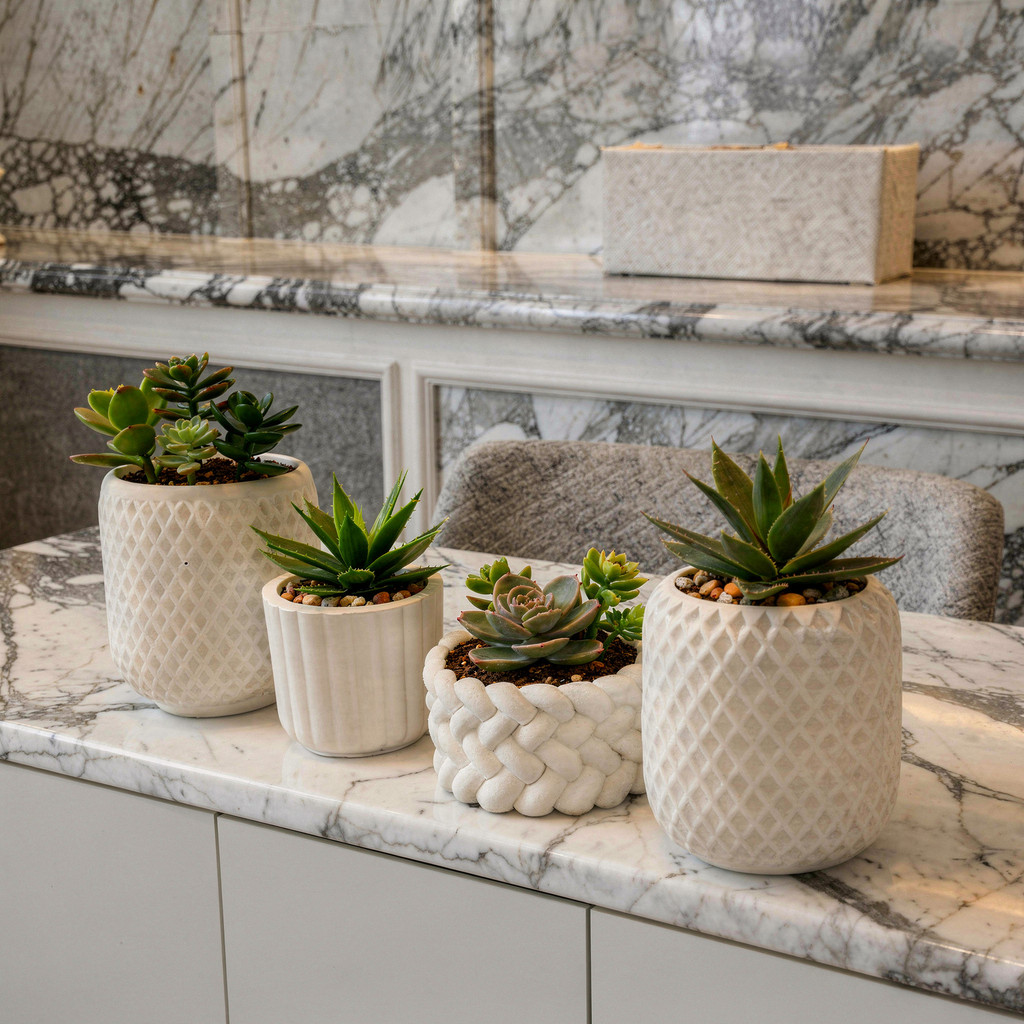 Kit 4 Vaso de Plantas Suculentas Vaso Decorativo e