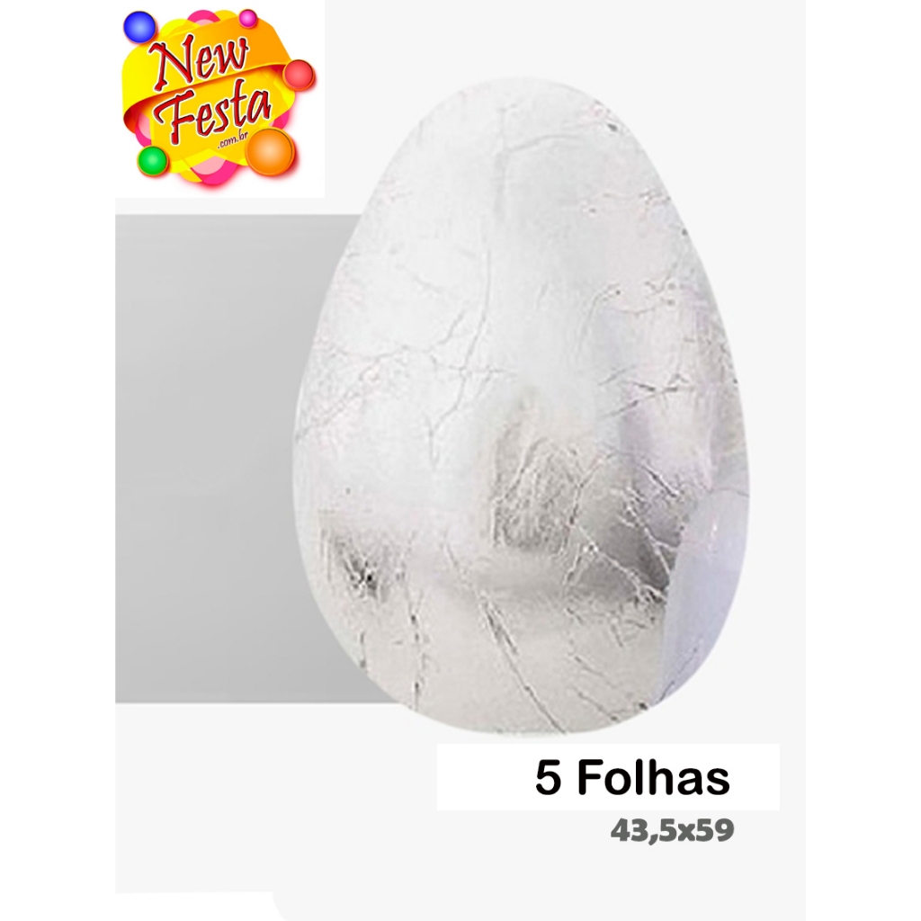 Folha Chumbo Prata 43,5x59cm – Para ovo de p