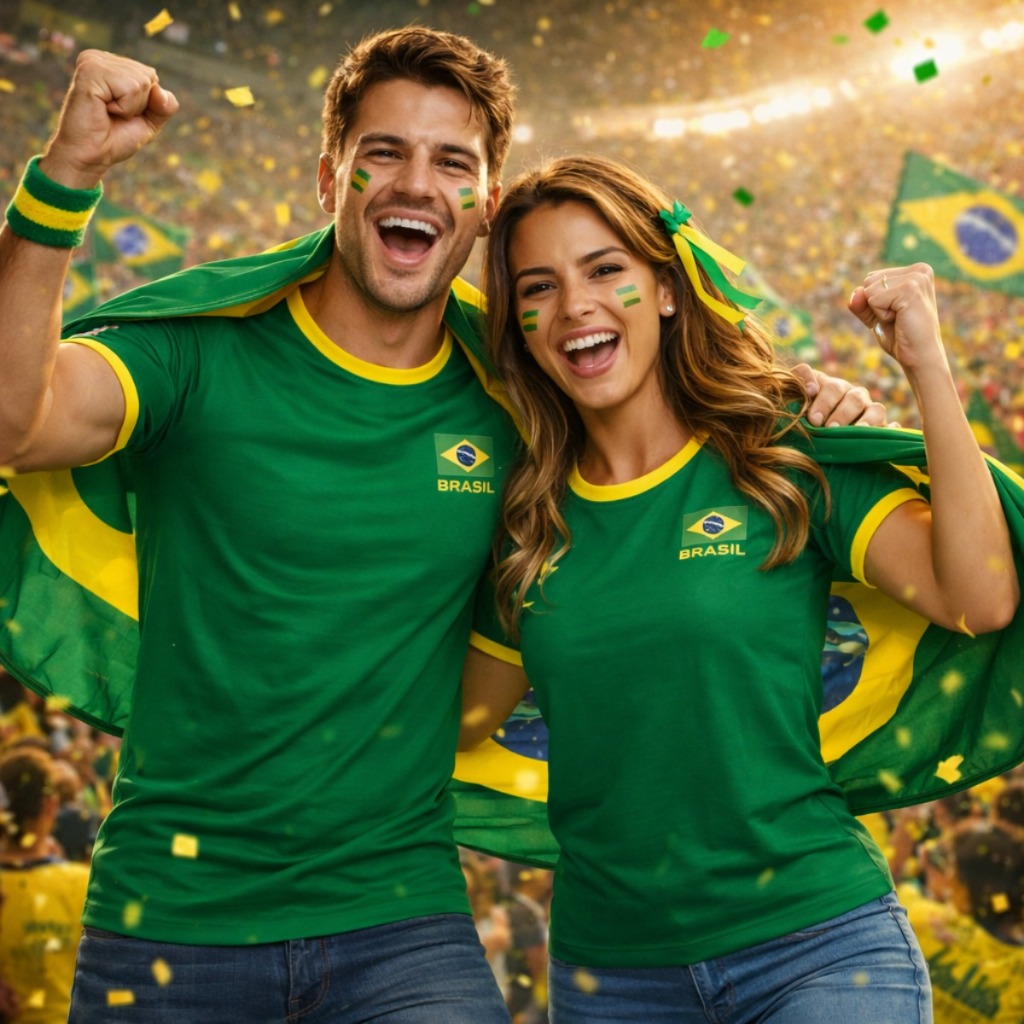 Kit 2 Camisetas Brasil Dry Fit Copa Torcedor Uniss