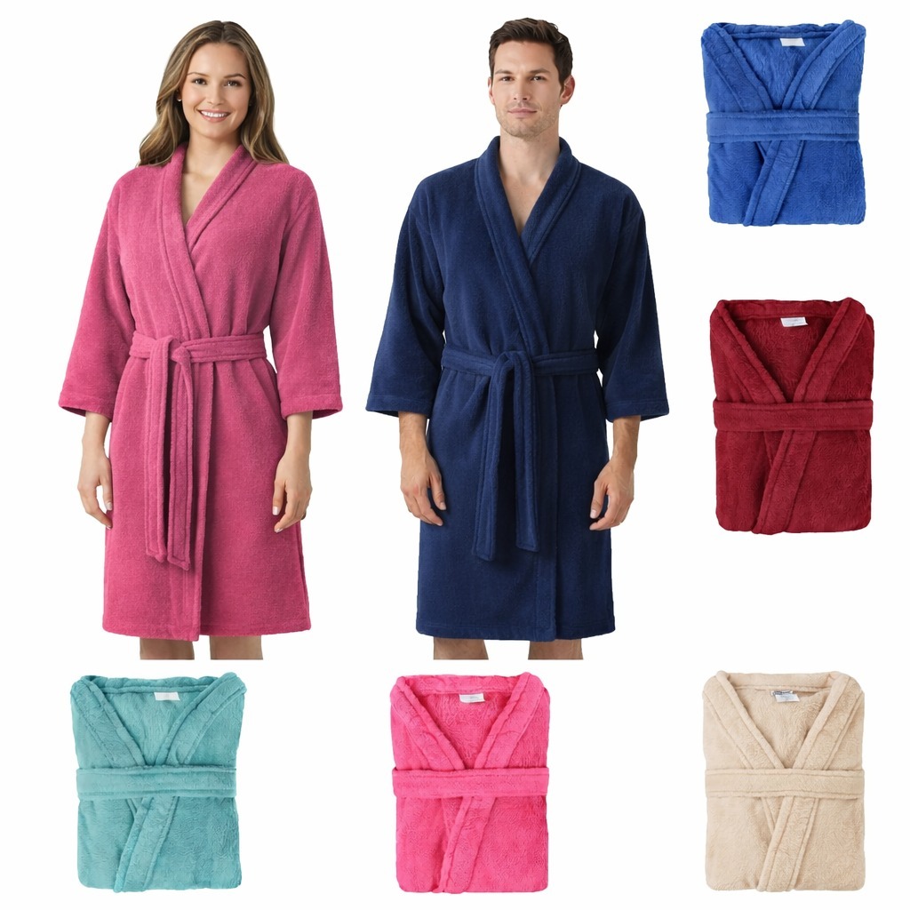 Roupão de Microfibra Aveludado Adulto Toque Macio
