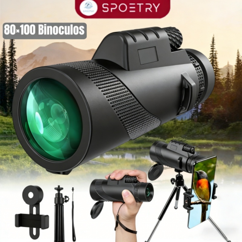 Telescópio Monocular Poderoso com Zoom HD 80×