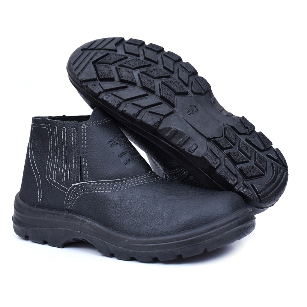 Botina Bota de Segurança Em Couro Epi Para Trabal