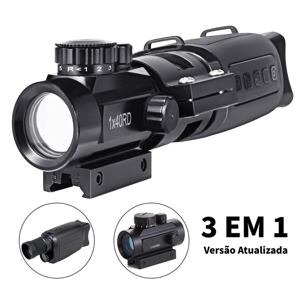 3 Em 1 Aprimorado HD Monocular Night Vision Goggle
