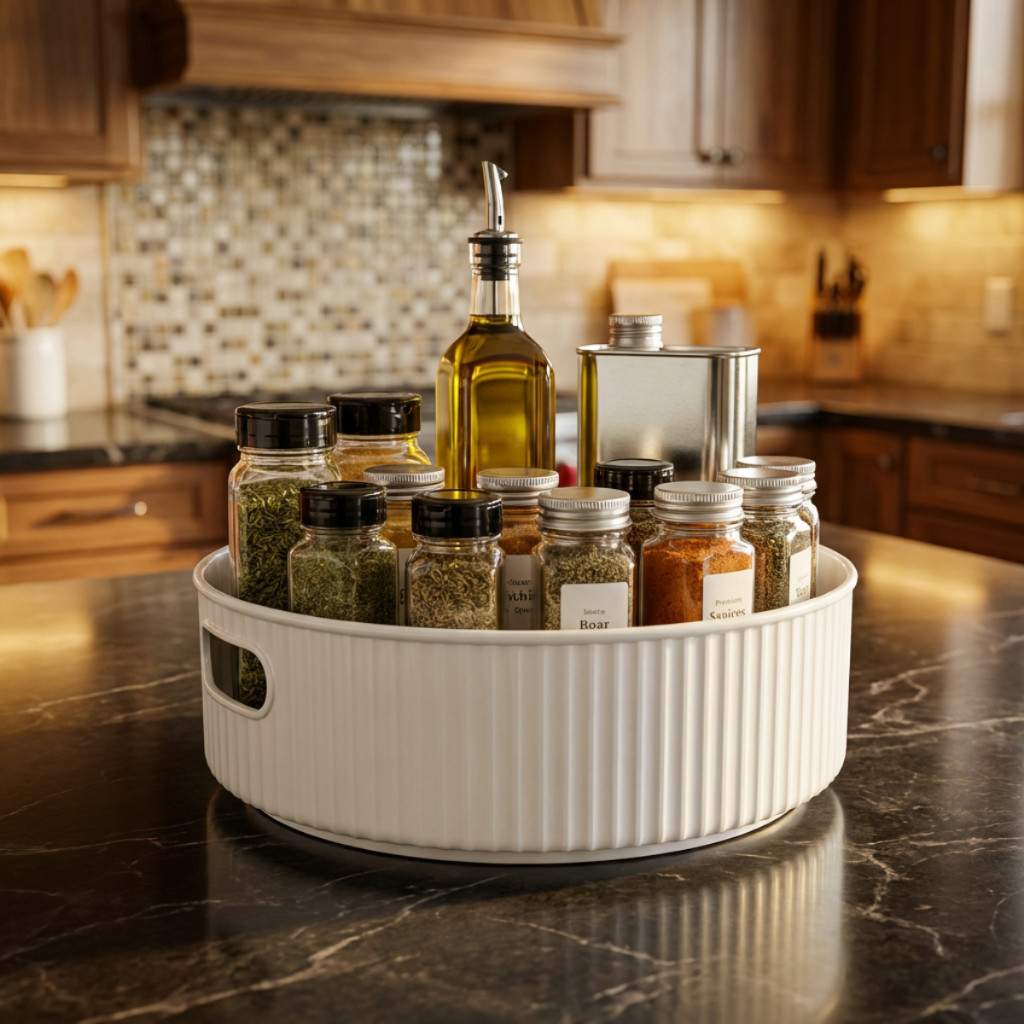 Organizador Giratório  Multiuso  Bandeja para Coz