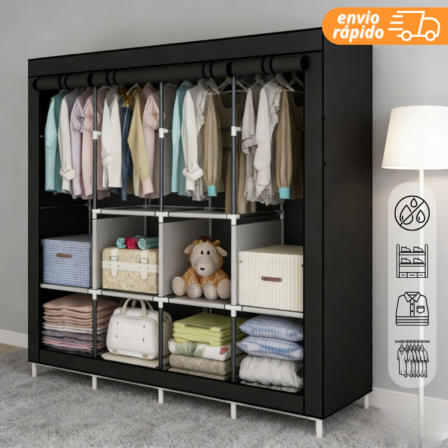 Guarda Roupa de Casal Dobrável Organizador De Rou