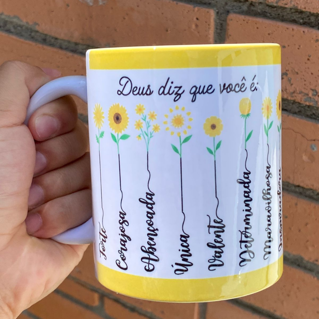 Caneca Salmos 46:5 Gospel 325ml Porcelana Frase B�
