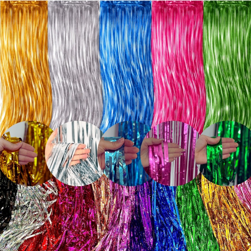 Cortina Metalizado para Festa 1/2/3/4 un Painel De