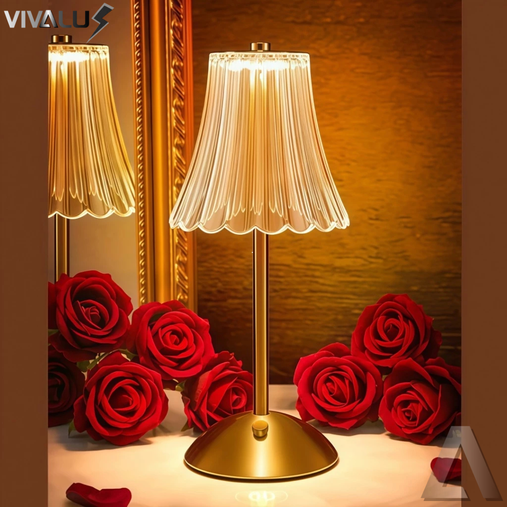 Lâmpada Abajur Mesa Com Barra Led Sensor Toque De