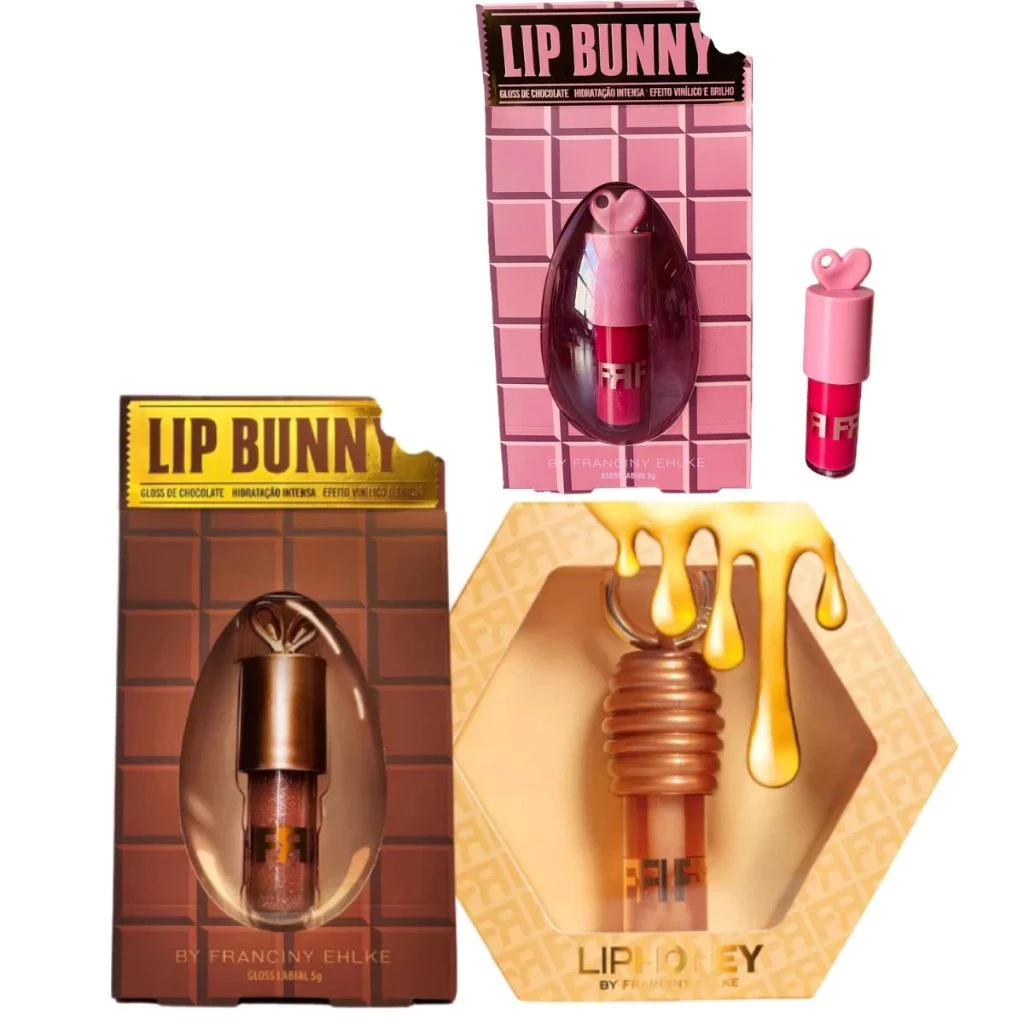 Kit Gloss Franciny Ehlke Lip Honey + Lip Bunny + L