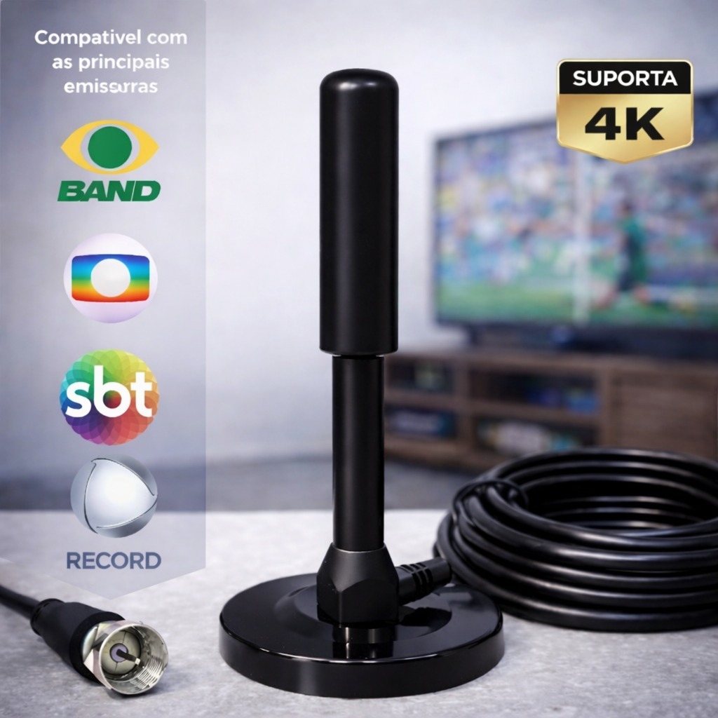 Antena Digital Para Tv Imagem HD Ótimo Sinal Port