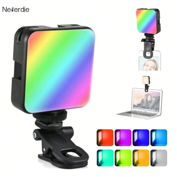 Mini Luz LED RGB Portátil Fotográfica para Foto 