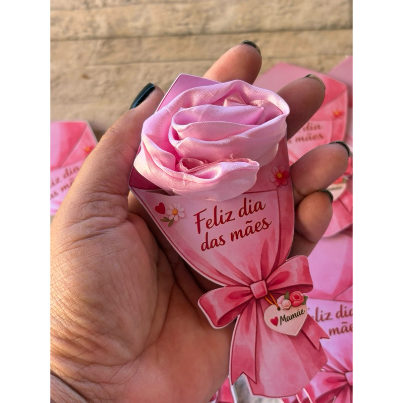 20  Card Buquê Dia das Mães para gominha de ceti