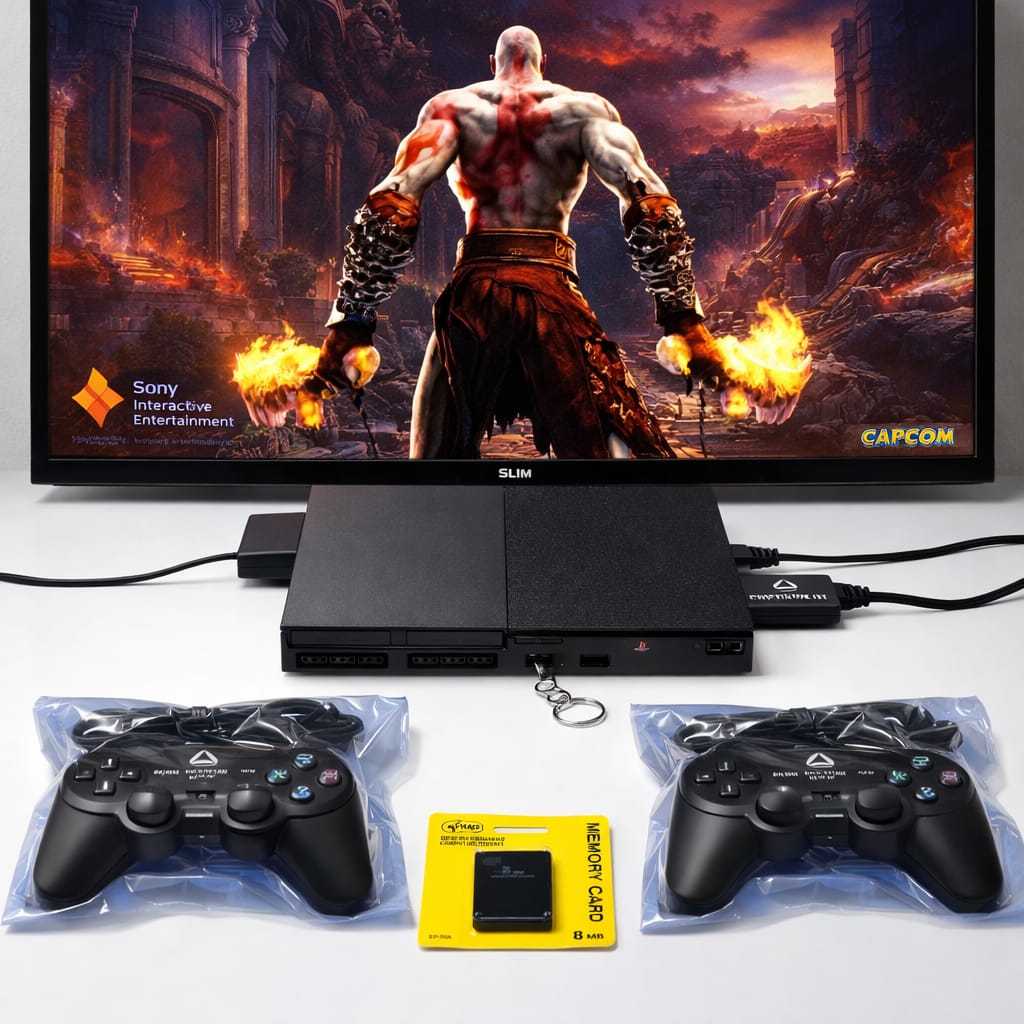 Playstation 2 Slim Opl+30 Jogos de PS2+2500 Jogos 