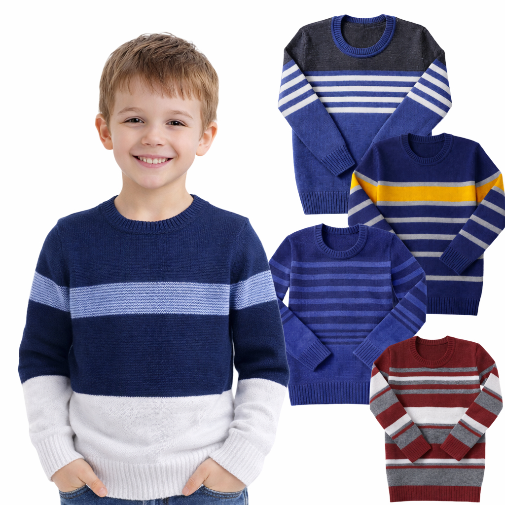 Kit Suéter Infantil Masculino Blusa de Frio 1, 2