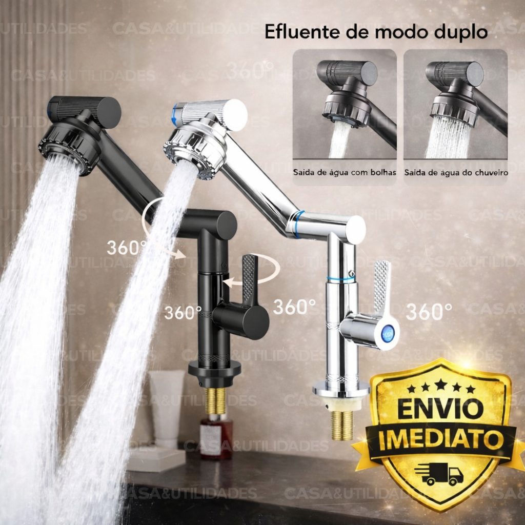 Torneira 360° multifuncional giratória para cozi