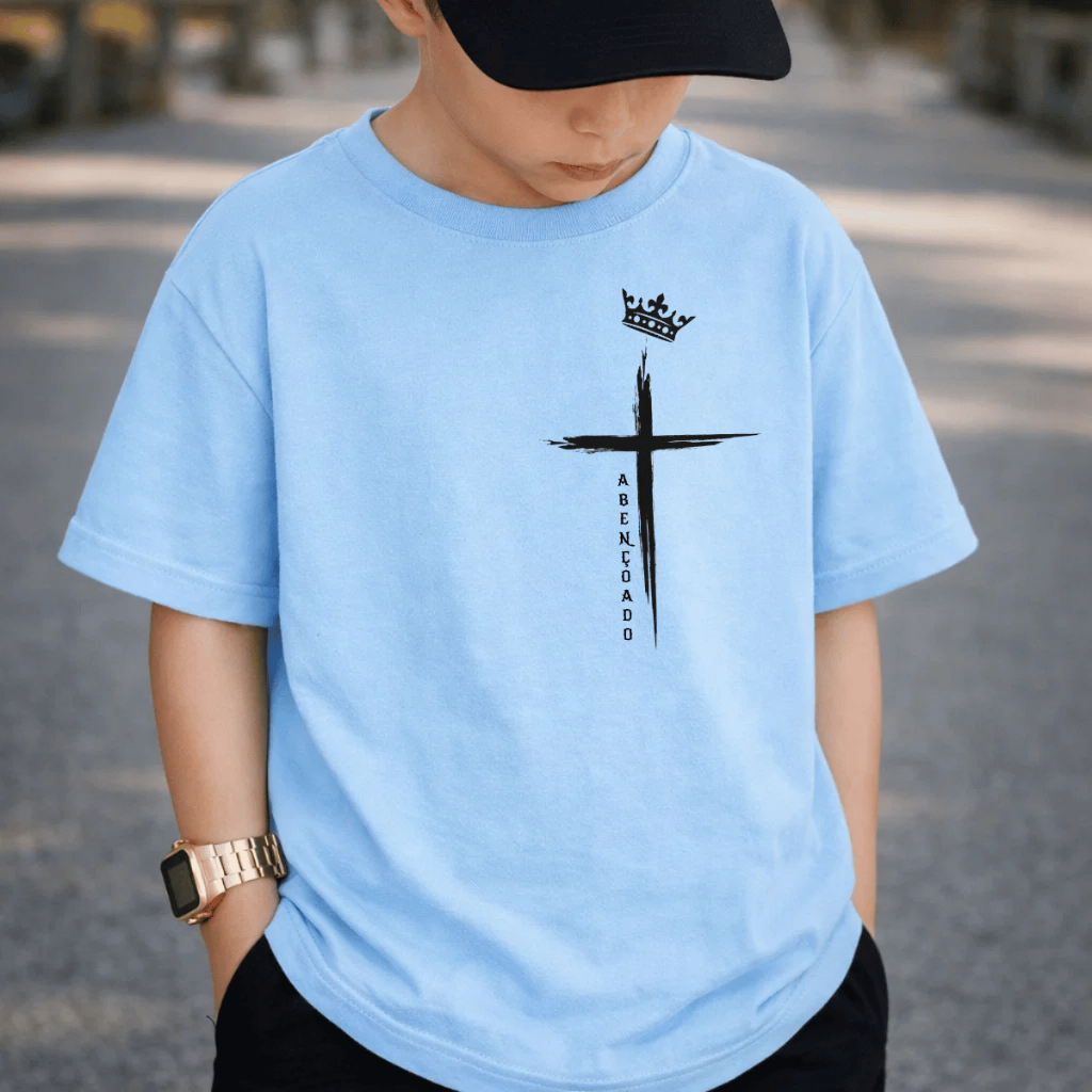 Camiseta Infantil e Juvenil 100% Algodão Premium 