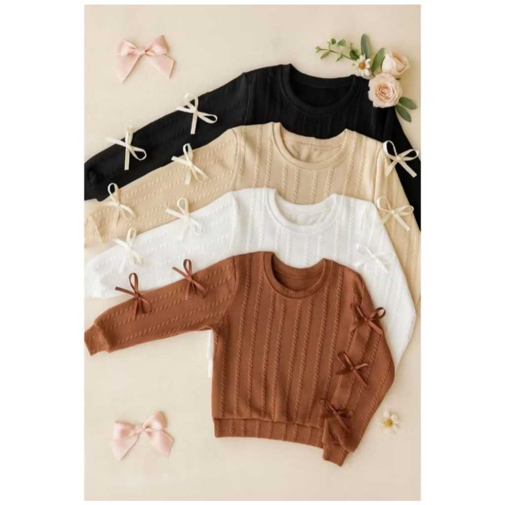 blusa infantil menina manga longa comprida lacinho