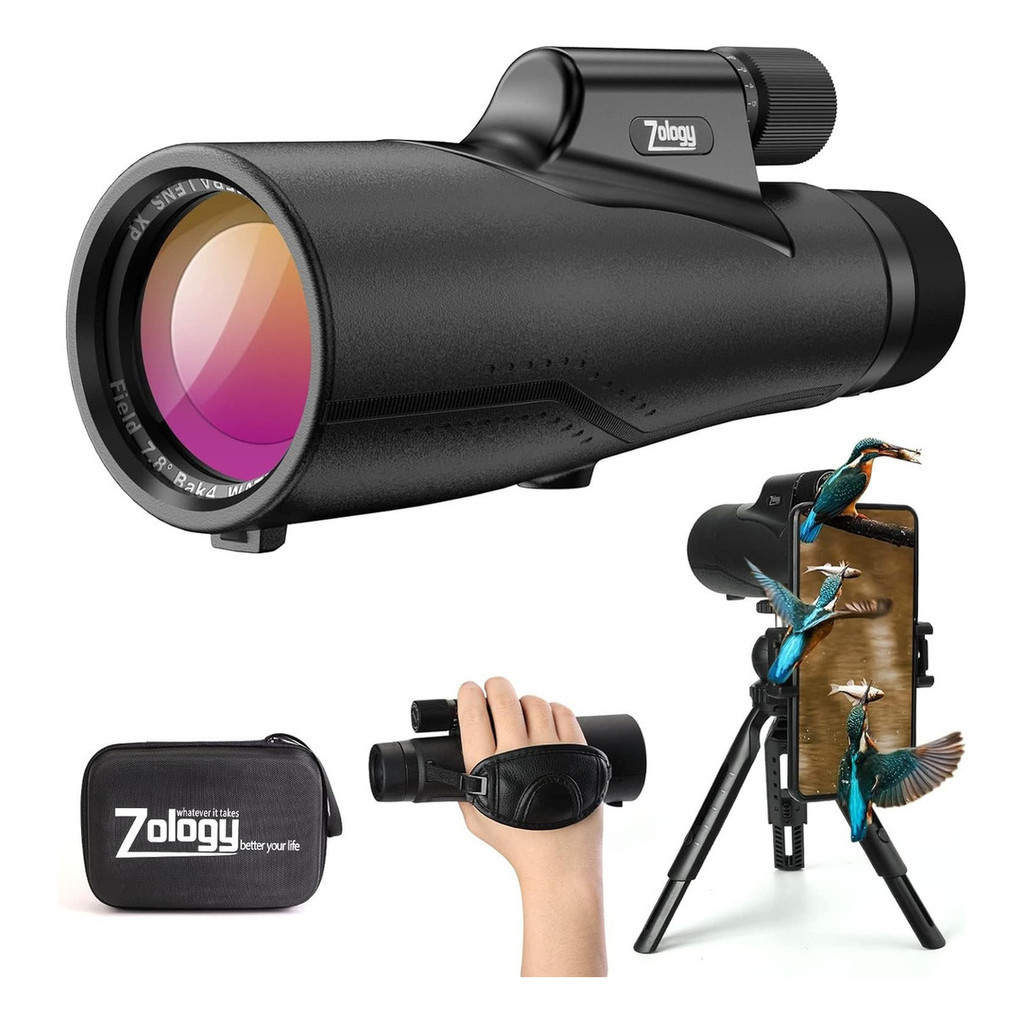 Monóculo Hd 12×56 Com Tripé E Adaptador Par