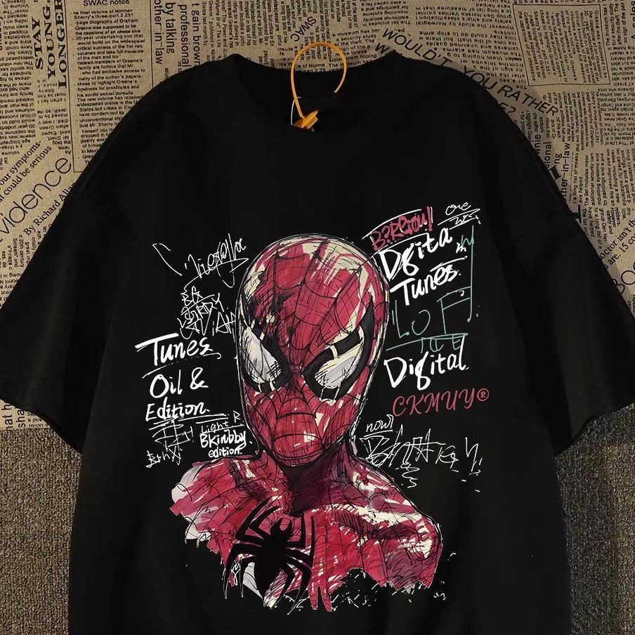 Camiseta Casual Anime Aranha Personagem Desenho Sp