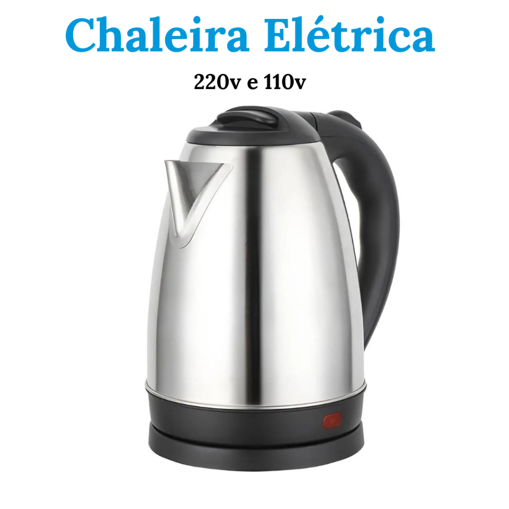 Chaleira Elétrica Térmica Inox Com Base Giratór