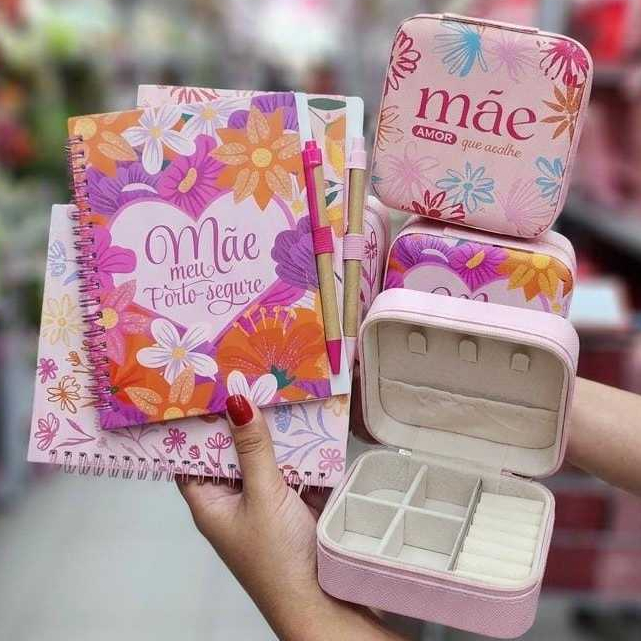 Kit Dia das mães Porta Joia + Agenda Personalizad