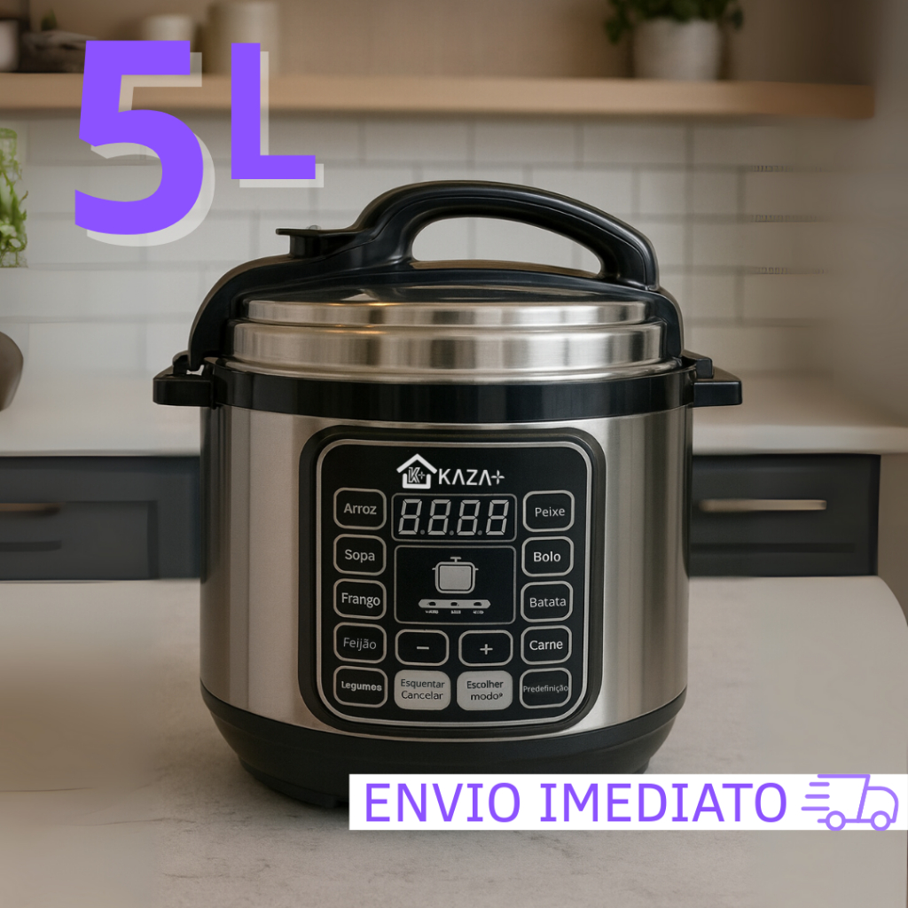 Panela de Pressão Elétrica 5L Inox 110V ou 220V 