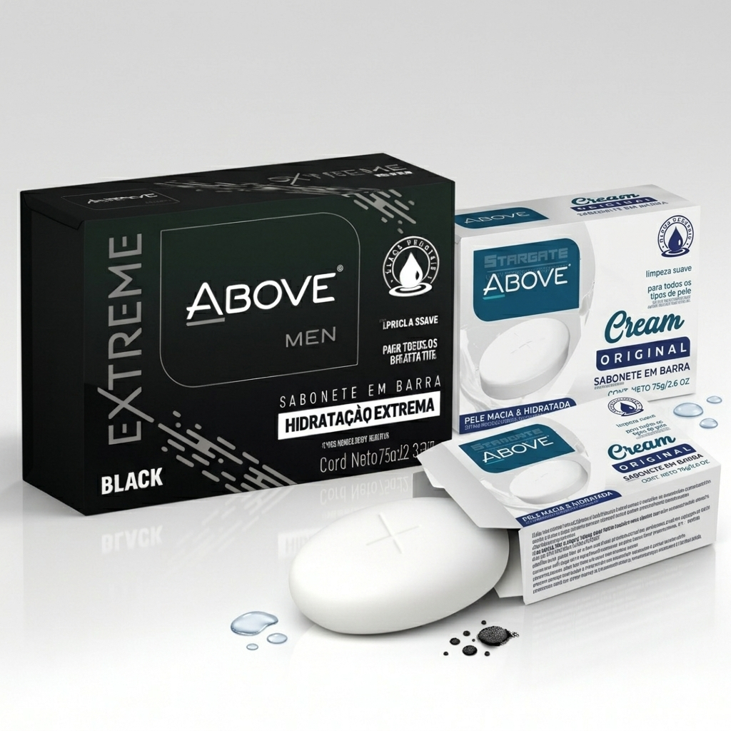 Sabonete Masculino Above Extreme Black ou Cream Or