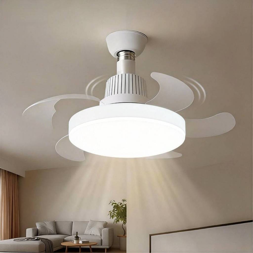 Ventilador De Teto Retrátil 40W Forte Lâmpada 3 