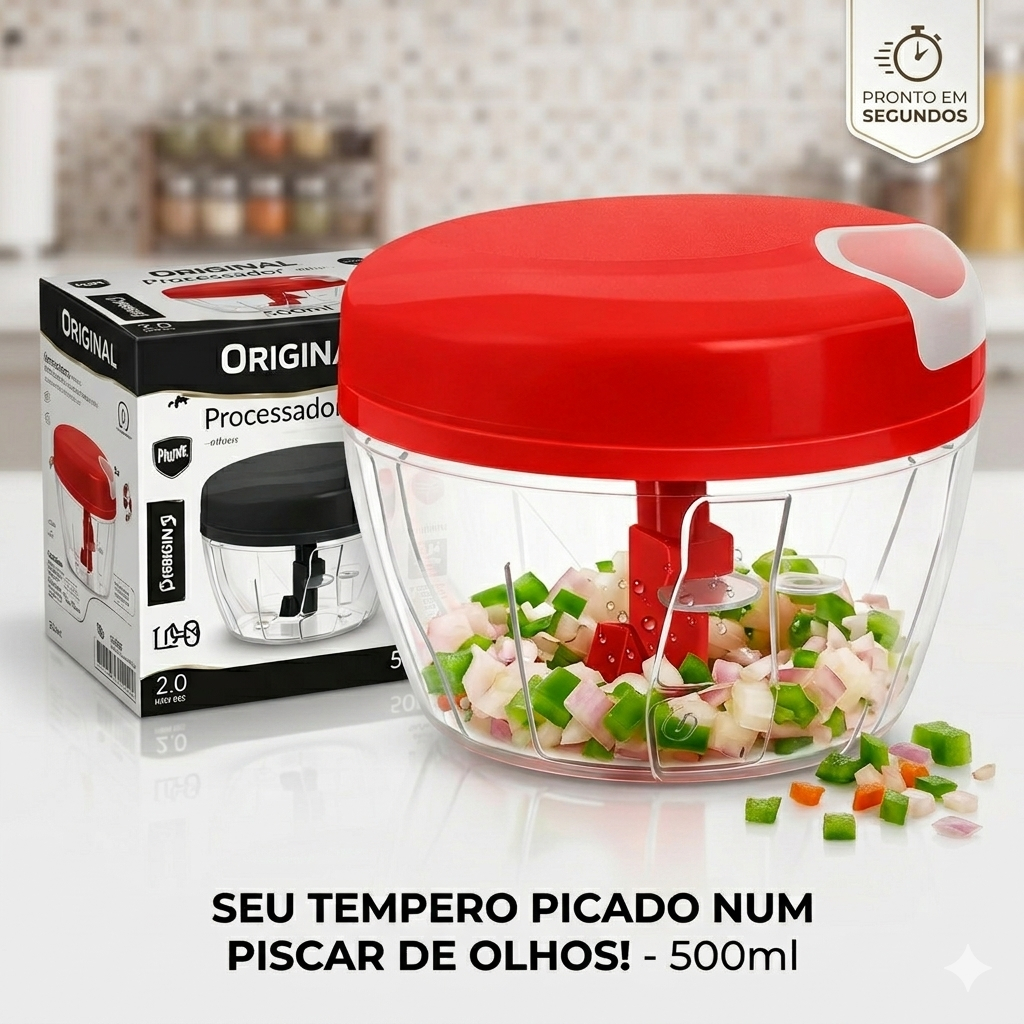 Processador 170ml e 500ml Triturador de Alimentos 