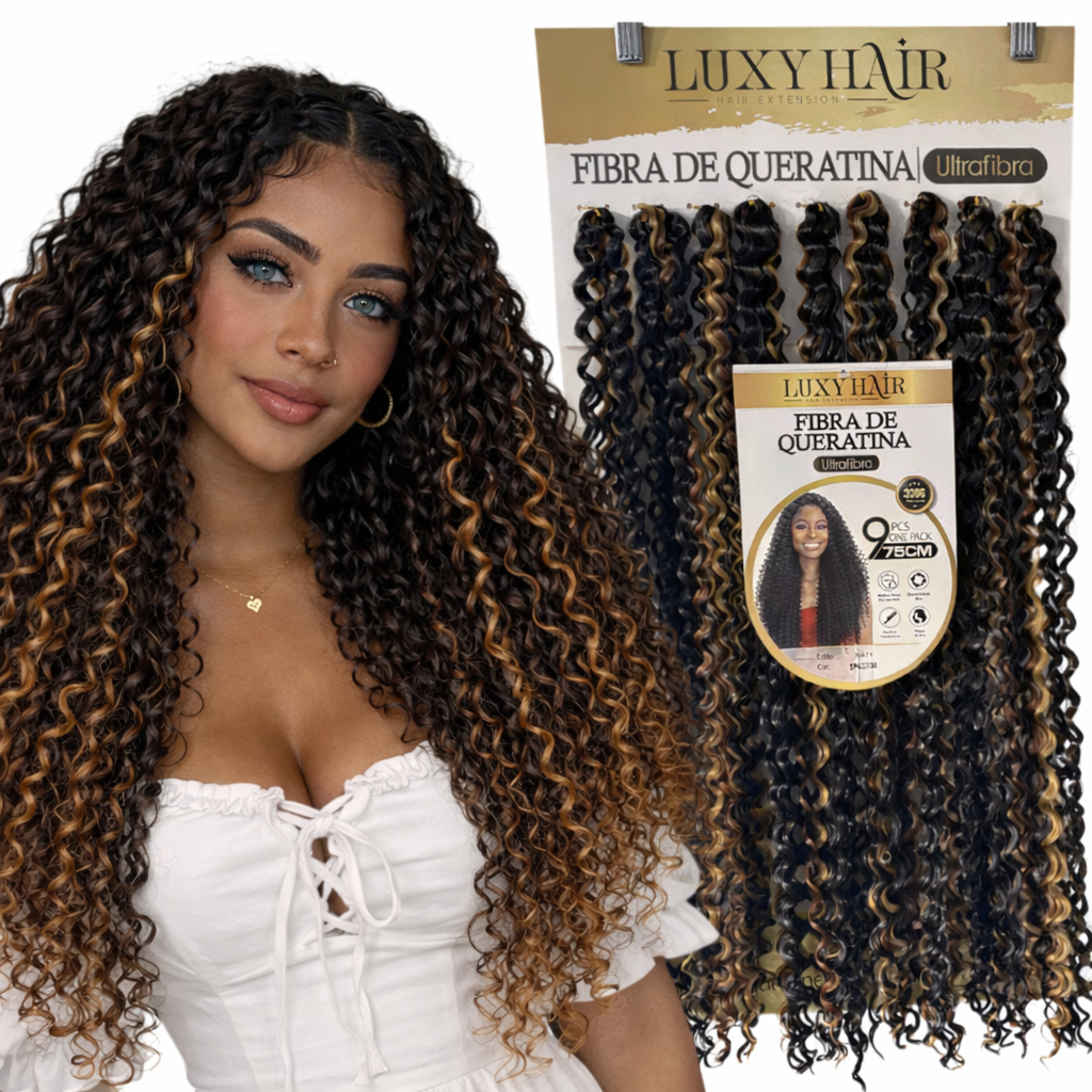 Cabelo Cacheado Naty Crochet 75cm 320g Alta Qualid
