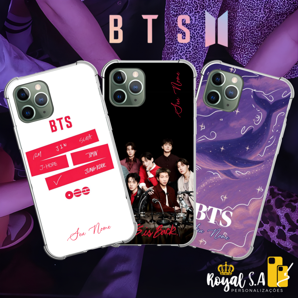 Capinha Capa Celular BTS / Kpop / Sua foto para Sa