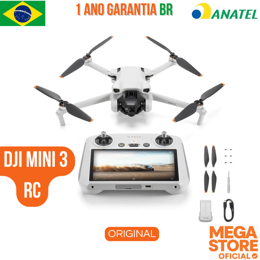 Drone DJI Mini 3 RC Com Tela | Garantia Nacional 1