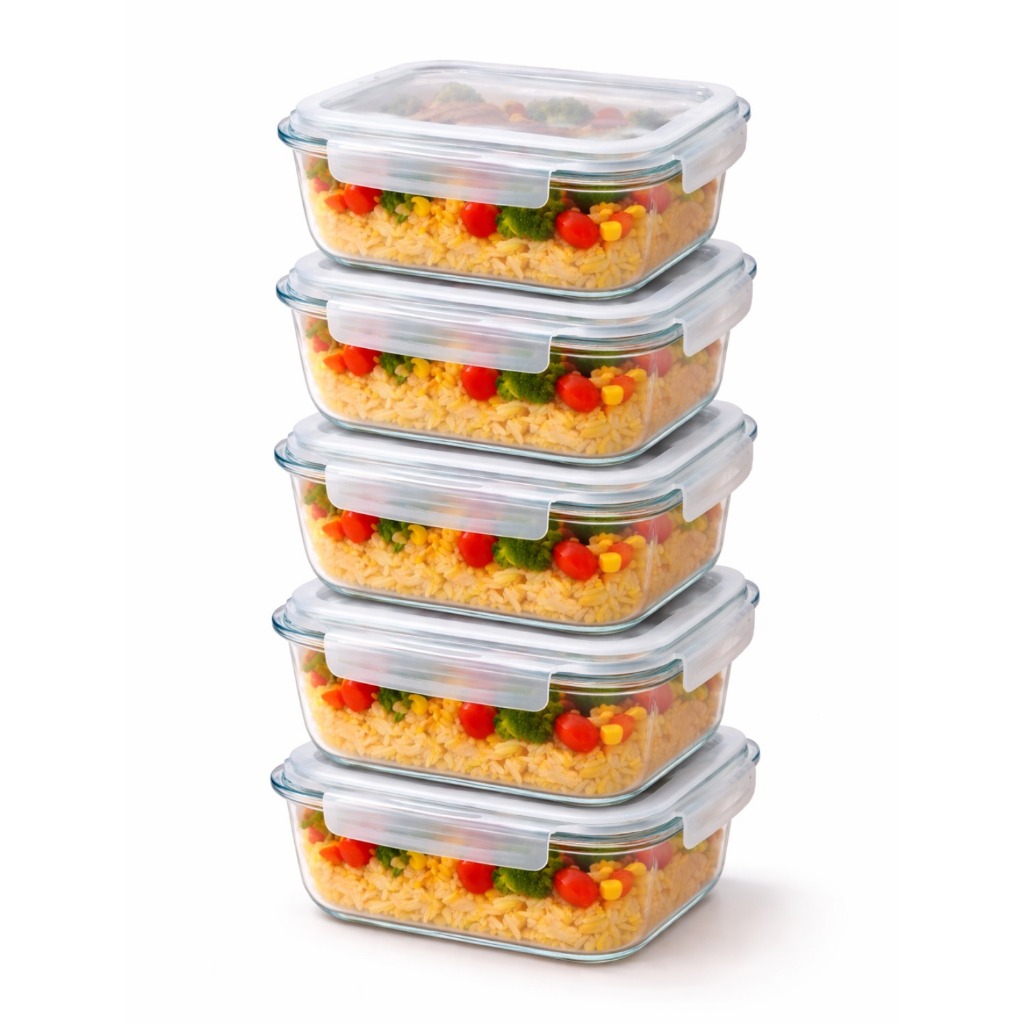 Potes 1, 2, 3, 4 e 5 Marmitas Vidro 630ml Herméti