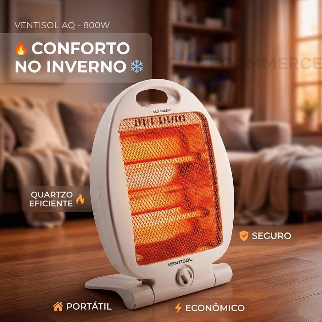 Aquecedor Doméstico  Ventisol 800W Quartzo  Port�